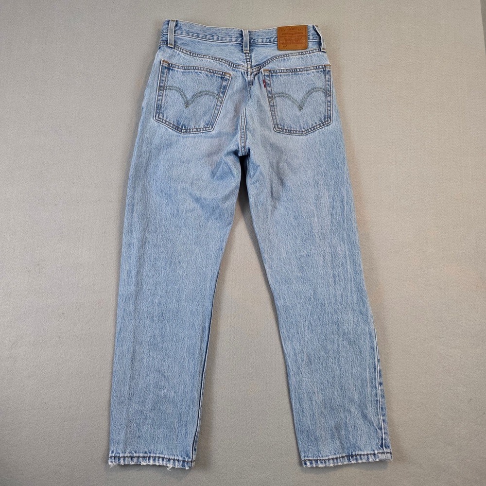 Levis Premium 501 Original Light Wash Denim Straight Leg Jeans Button Fly 26 - Picture 3 of 12